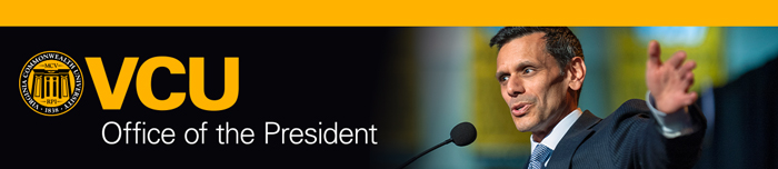 VCU Office of the President letterhead image